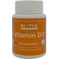 Вітамін D Biotus Vitamin D3, 5000 ME 60 Caps BIO-530111