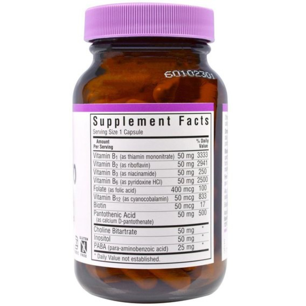 В комплекс Bluebonnet Nutrition B-Complex 50 50 Veg Caps