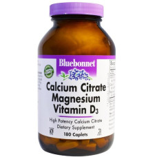 Мультимінеральний комплекс Bluebonnet Nutrition Calcium Citrate, Magnesium, Vitamin D3 180 Caps