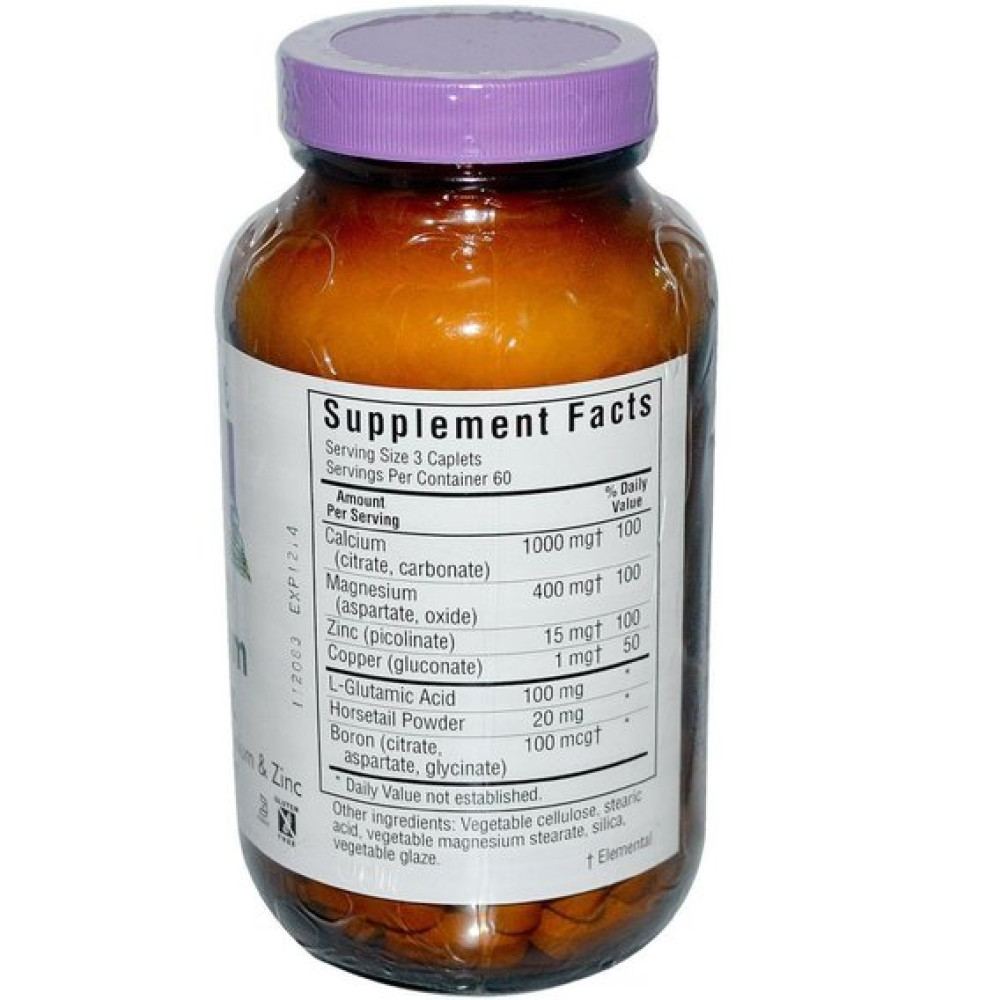 Мультимінеральний комплекс Bluebonnet Nutrition Calcium Magnesium plus Zinc 180 Caplets