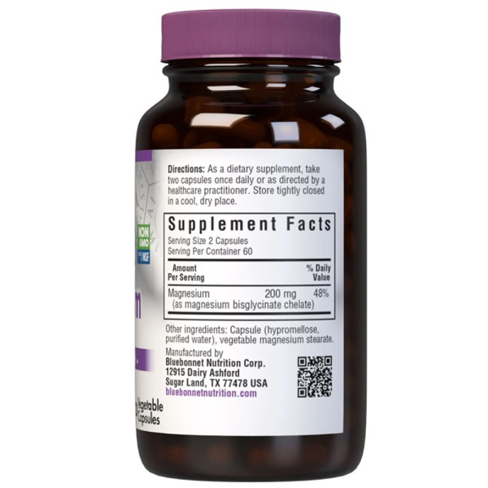 Мультимінеральний комплекс Bluebonnet Nutrition Chelated Magnesium Albion 120 Caps