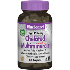 Мультимінеральний комплекс Bluebonnet Nutrition Chelated Multiminerals Iron Free 60 Caplets BLB0206