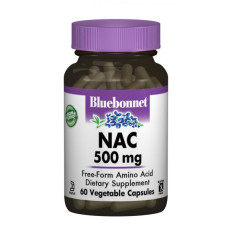 Ацетилцистеїн Bluebonnet Nutrition NAC (N-Ацетил-L-Цистеин) 500 mg 60 Caps