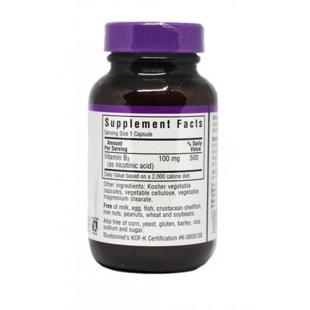 Ніацін Bluebonnet Nutrition Niacin 100 mg 90 Caps
