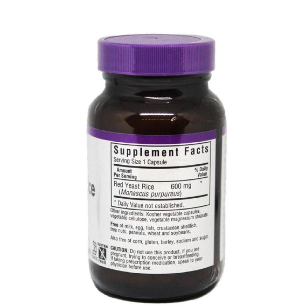 Червоний рис Bluebonnet Nutrition Red Yeast Rice 600 mg 60 Veg Caps