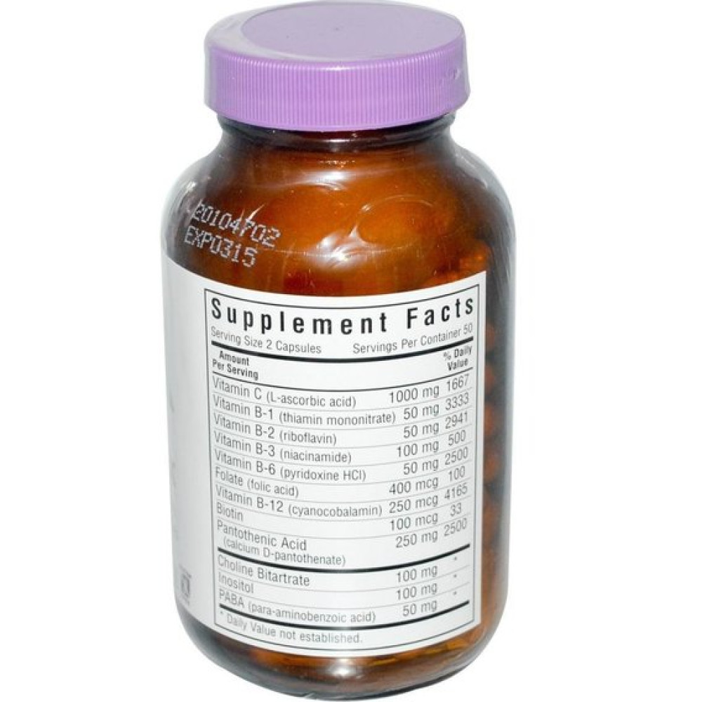 В комплекс Bluebonnet Nutrition Stress B-Complex 100 Veg Caps