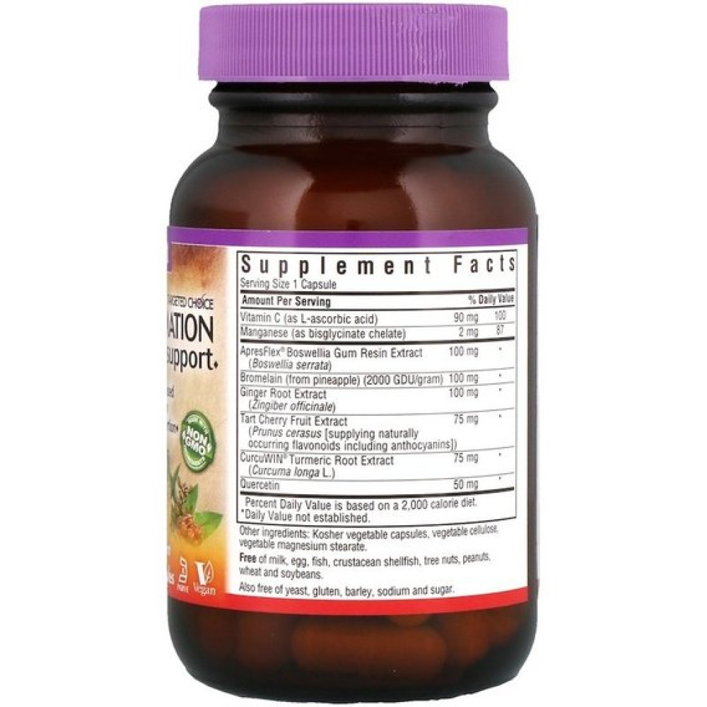 Суміш екстрактів Bluebonnet Nutrition Targeted Choice, Pain & Inflammation Support 30 Veg Caps BLB2028