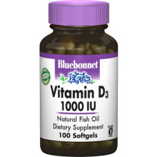 Вітамін D Bluebonnet Nutrition Vitamin D3 1000IU 100 Softgels BLB0308 Вітамін D Bluebonnet Nutrition Vitamin D3 1000IU 100 Softgels BLB0308