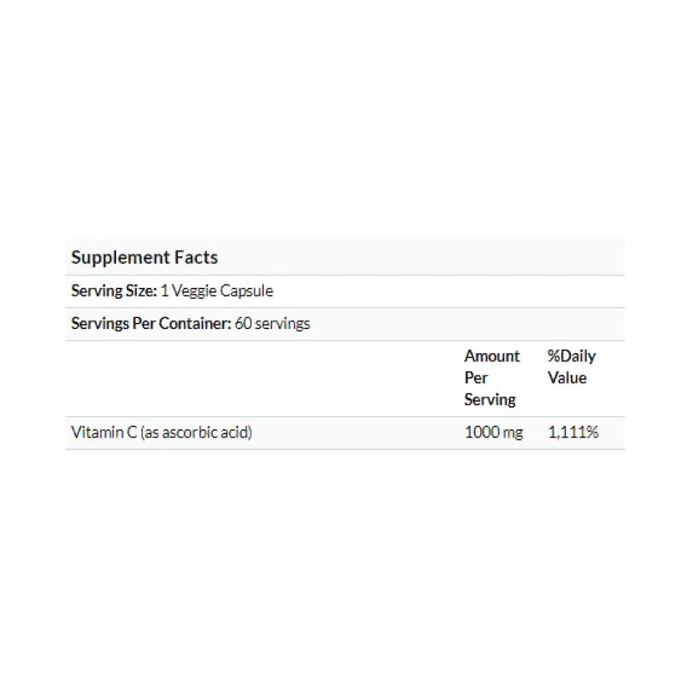 Вітамін C California Gold Nutrition Gold C, Vitamin C 1000 mg 60 Veg Caps