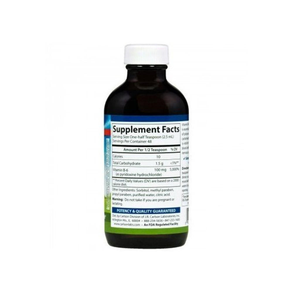 Пірідоксин Carlson Labs B-6 Liquid 4 fl oz 120 ml