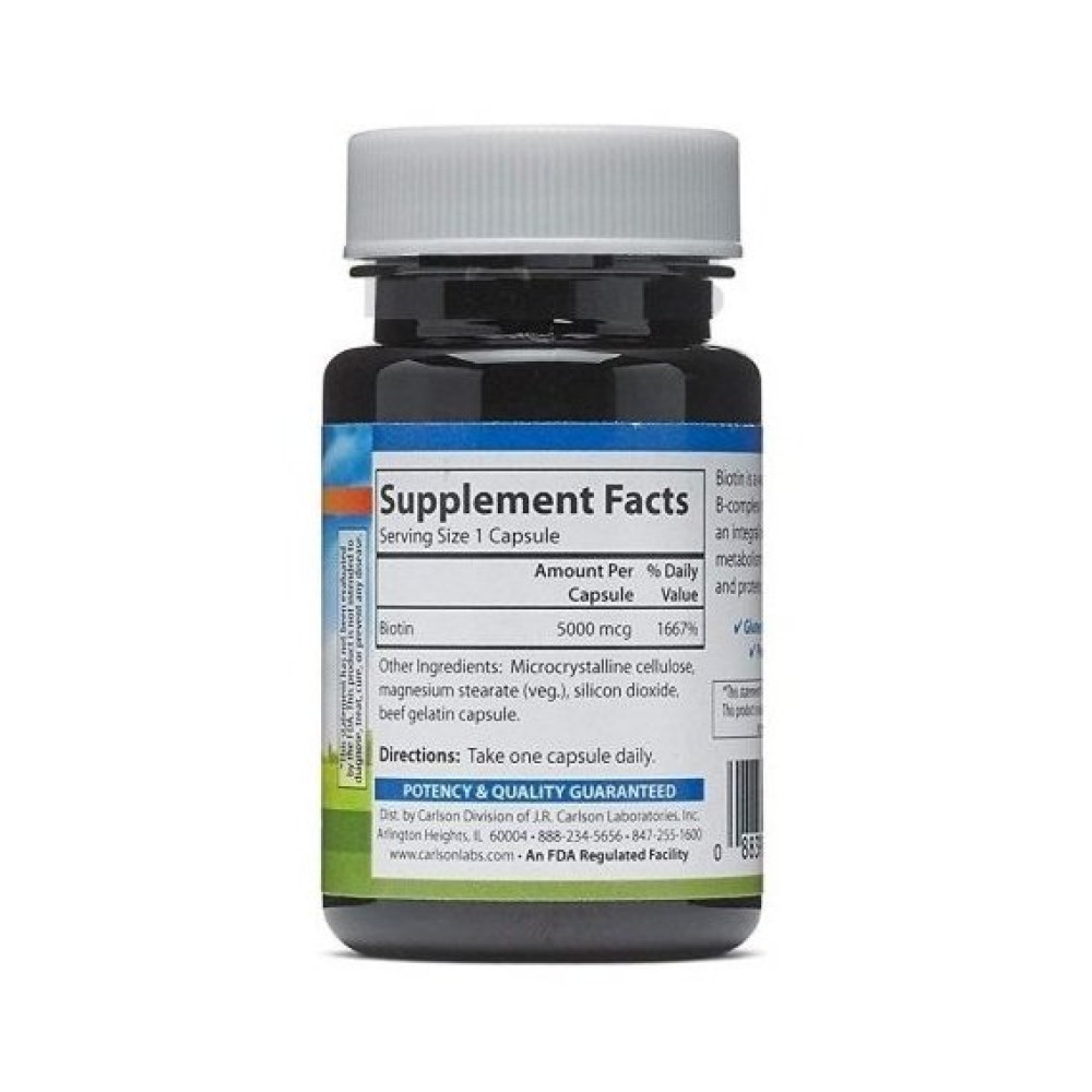 Біотин Carlson Labs Biotin 5 mg 50 Caps CAR-24910