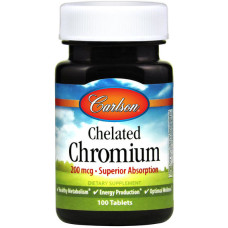 Мікроелемент Хром Carlson Labs Chromium 100 Tabs CAR-05511