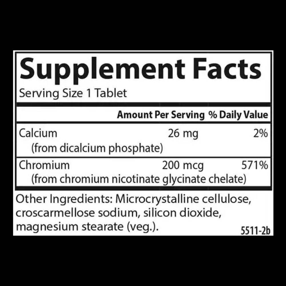Мікроелемент Хром Carlson Labs Chromium 100 Tabs CAR-05511