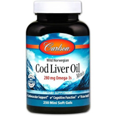 Жир із печінки тріски Carlson Labs Cod Liver Oil Minis 250 Mini Soft Gels