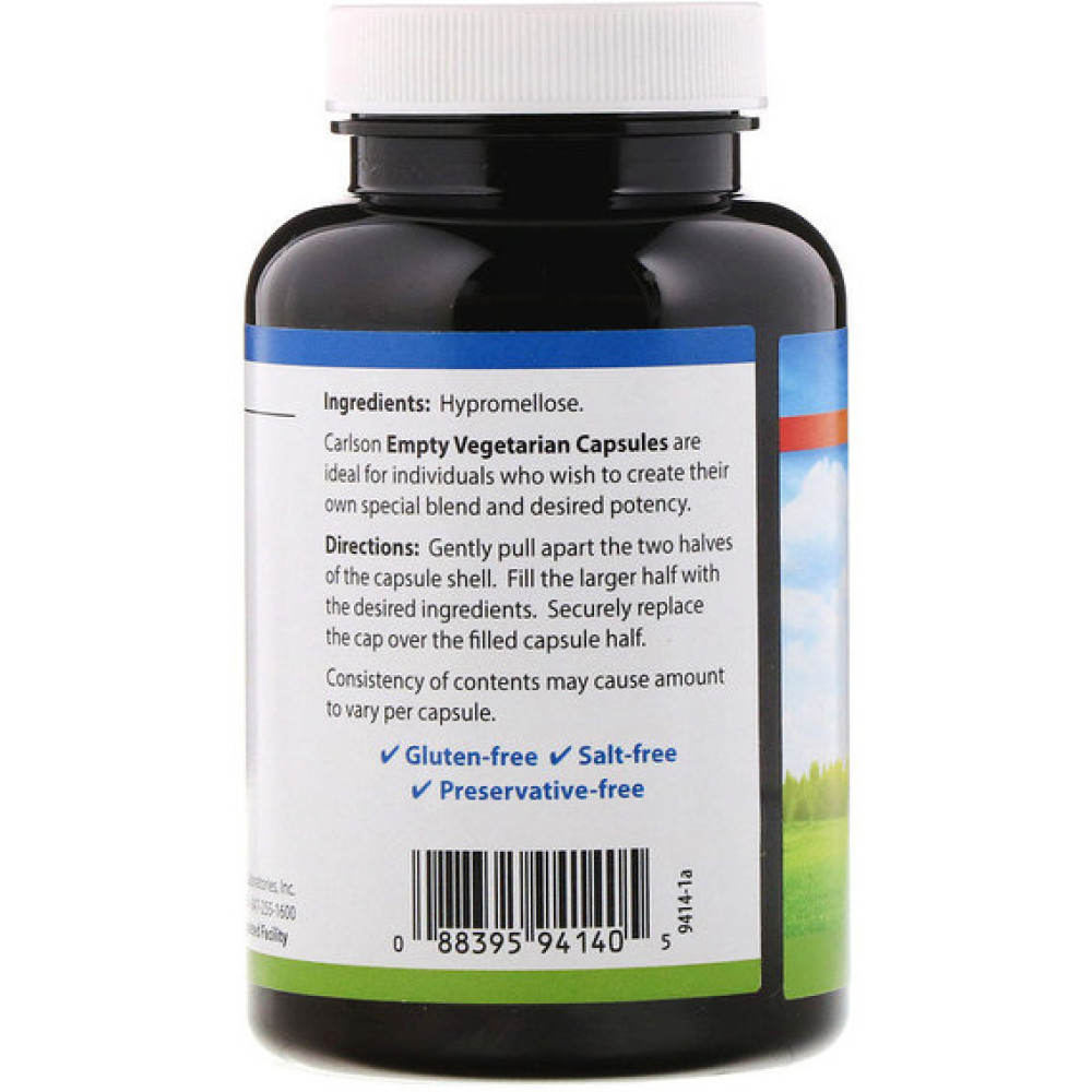 Порожні капсули Carlson Labs Empty Vegetarian #1 200 Caps