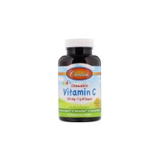 Вітамін C Carlson Labs Kid's Chewable Vitamin C 250 mg 60 Veg Tabs Natural Tangerine Flavor