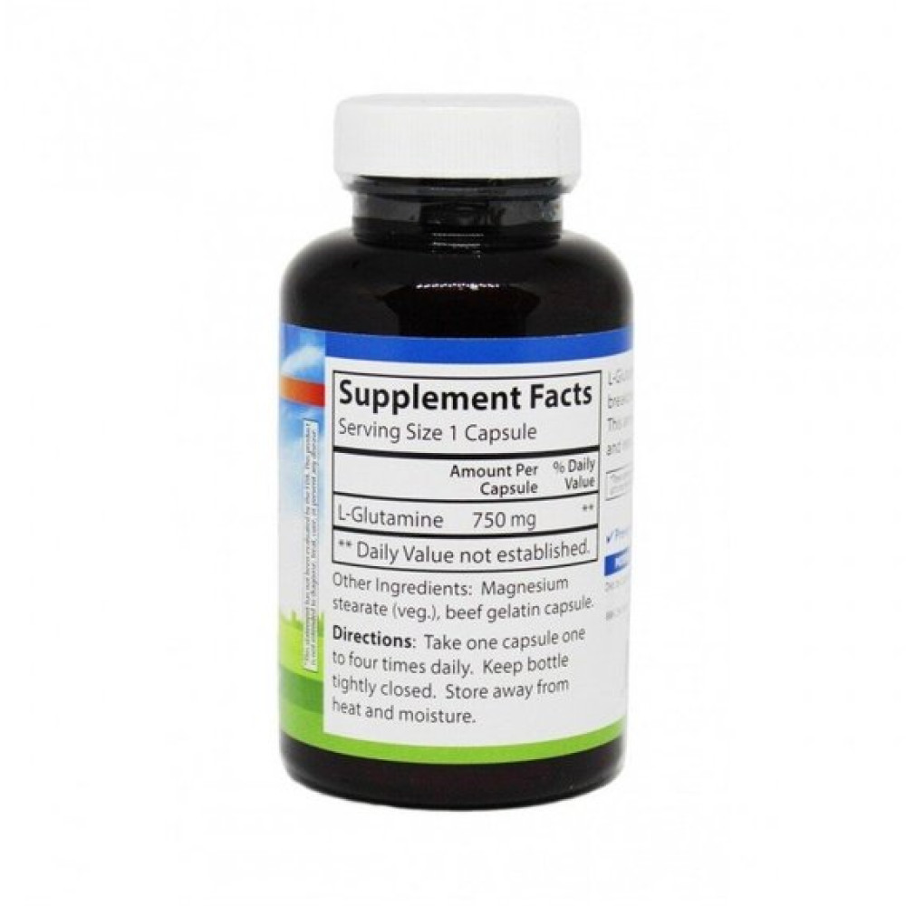 Глютамін Carlson Labs L-Glutamine 750 mg 90 Caps CAR-06821