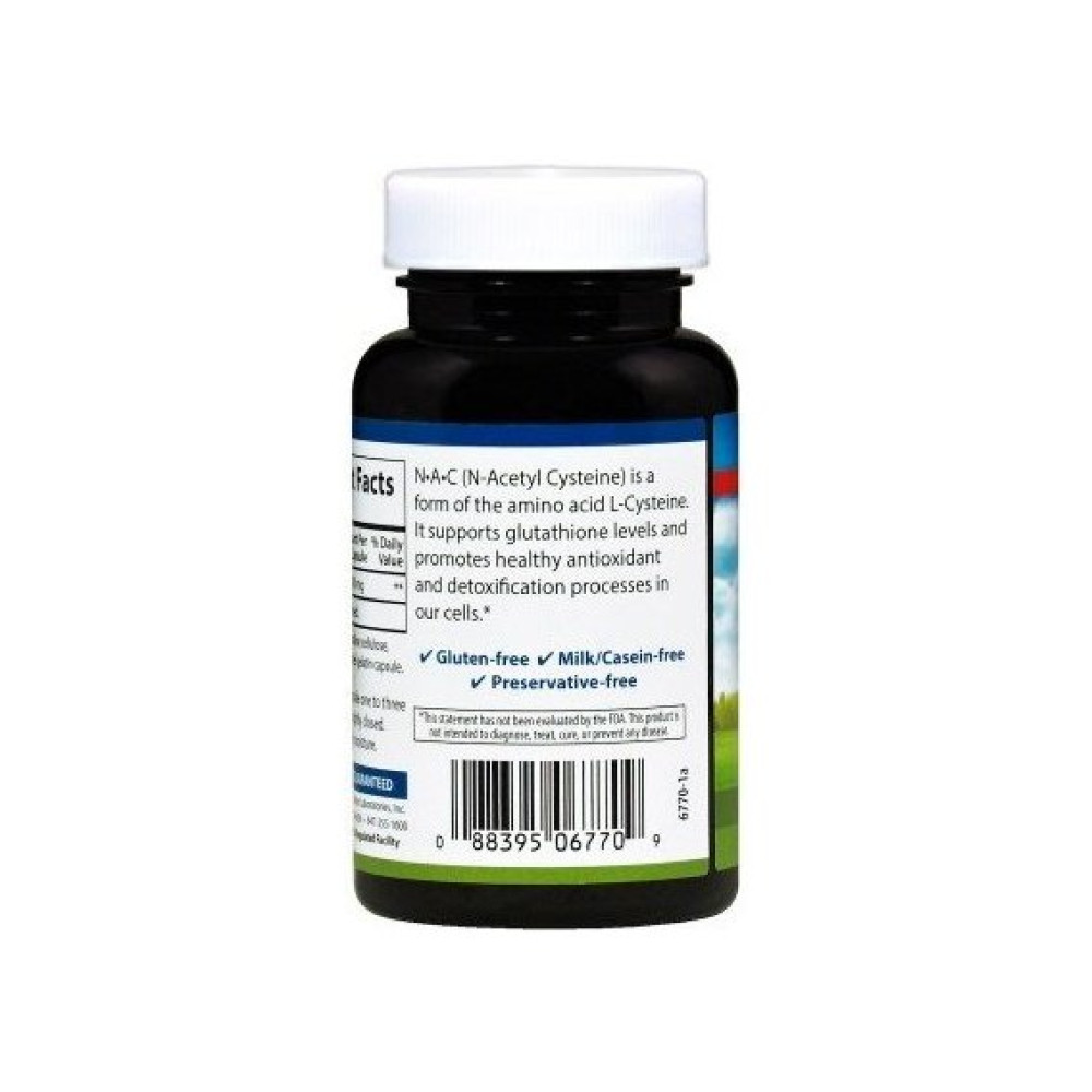 Ацетилцистеїн Carlson Labs N-A-C 500 mg 60 Caps