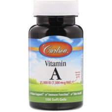 Вітамін A Carlson Labs Vitamin A, 25,000 IU 100 Soft Gels CAR-01131 Вітамін A Carlson Labs Vitamin A, 25,000 IU 100 Soft Gels CAR-01131