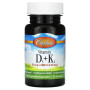 Комплекс Вітамін D3+K2 Carlson Labs Vitamin D3 + K2, 50 mcg (2000 IU) + 90 mcg 30 Veg Caps CAR-10600