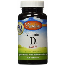 Вітамін D Carlson Labs Vitamin D3 5000 IU 120 Soft Gels CAR-14110 Вітамін D Carlson Labs Vitamin D3 5000 IU 120 Soft Gels CAR-14110