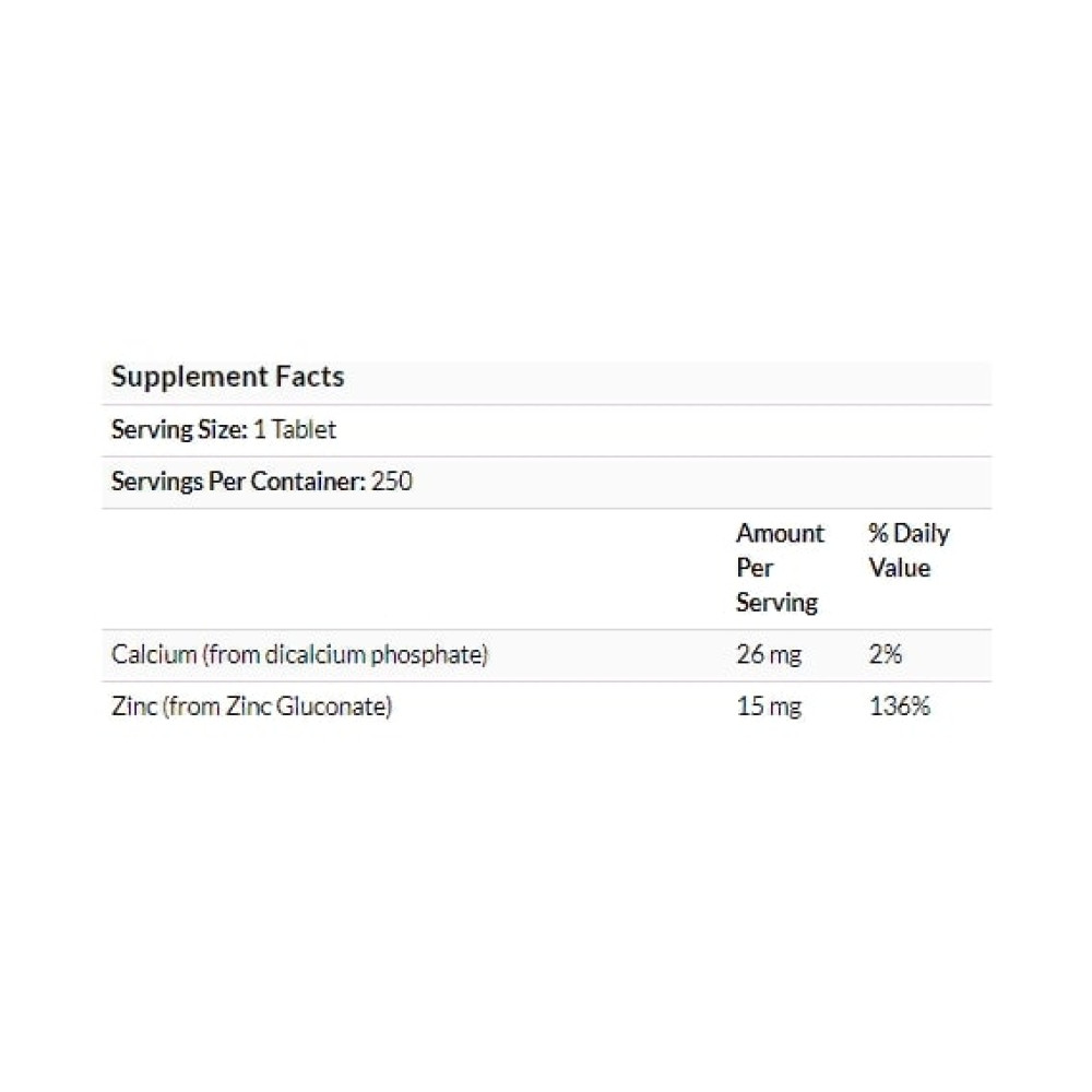 Мікроелемент Цинк Carlson Labs Zinc 15 mg 250 Tabs CAR-05312