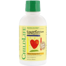 Мікроелемент Кальцій ChildLife Liquid Calcium with Magnesium, 16 fl oz 474 ml Natural Orange Flavor CDL10700