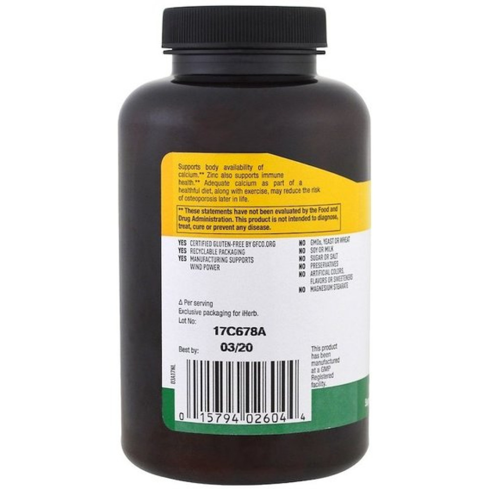 Мультимінеральний комплекс Country Life Calcium Magnesium Zinc 250 Tabs