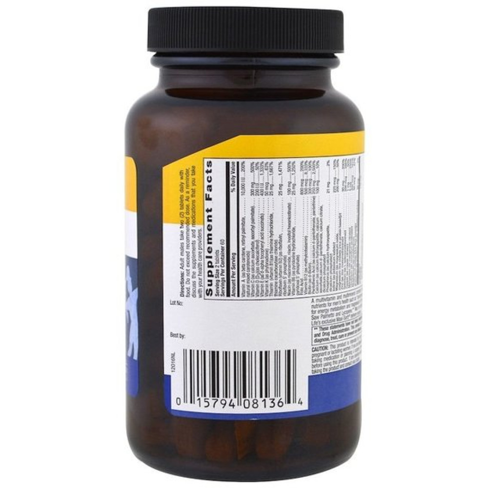 Вітамінно-мінеральний комплекс Country Life Max for Men 120 Tabs