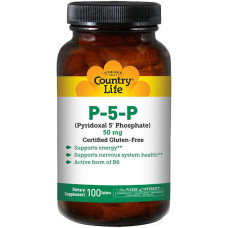 Пірідоксин Country Life P-5-P (Pyridoxal 5' Phosphate) 50 mg 100 Tabs