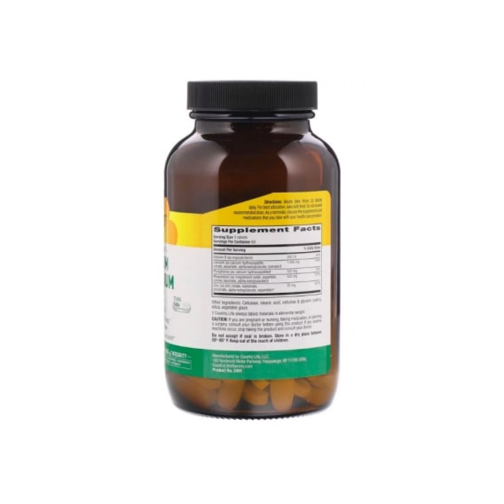 Мультимінеральний комплекс Country Life Target-Mins Calcium Magnesium Zinc 180 Tabs