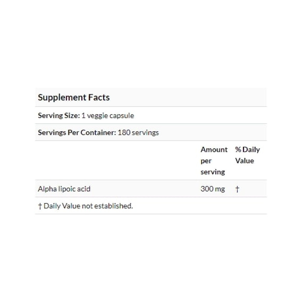 Альфа-ліпоєва кислота Doctor's Best Alpha-Lipoic Acid 300 mg 180 Veg Caps DRB-00277
