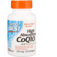 Коензим Doctor's Best High Absorption CoQ10 with BioPerine 100 mg 120 Softgels DRB-00183