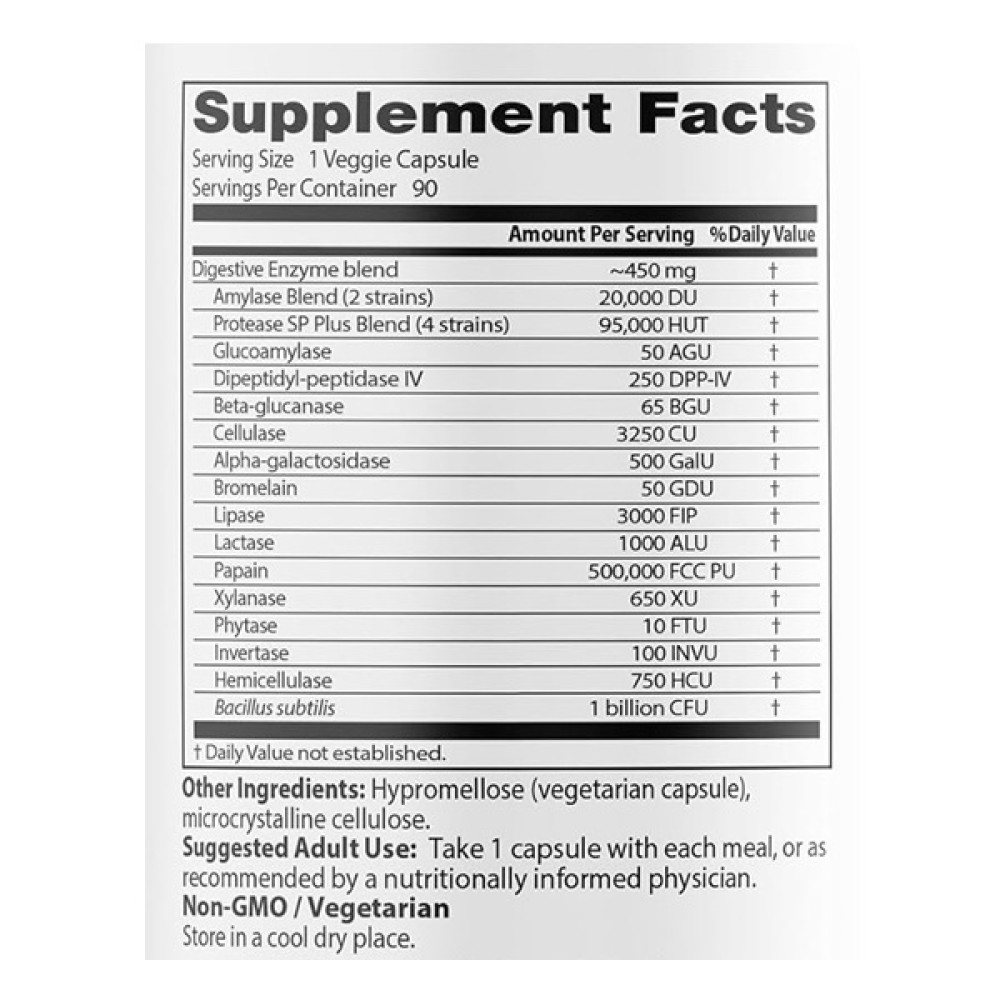 Травні ферменти Doctor's Best Digestive Enzymes 90 Veg Caps DRB-00047