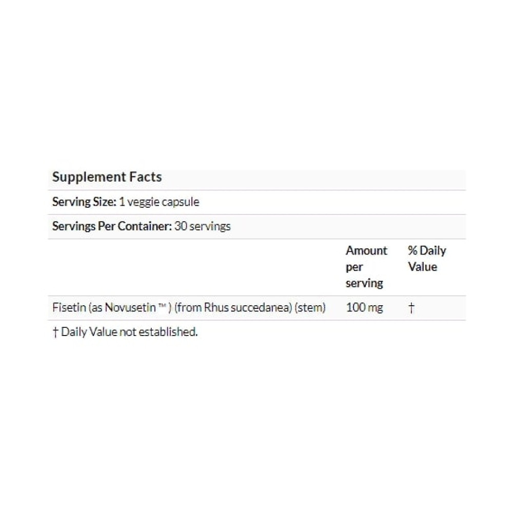 Комплекс для профілактики роботи головного мозку Doctor's Best Fisetin with Novusetin 100 mg 30 Veg Caps DRB00227