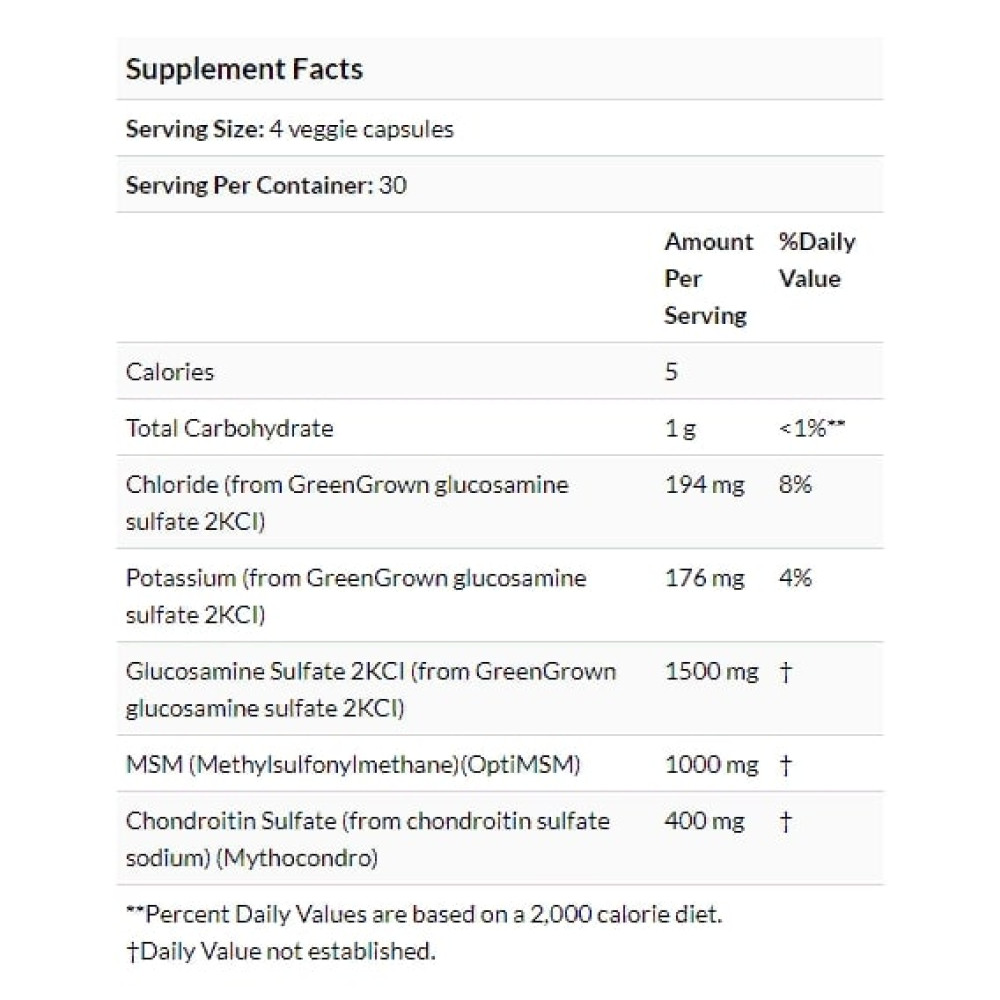 Препарат для суглобів та зв'зок Doctor's Best Vegan Glucosamine Chondroitin MSM 120 Veg Caps DRB-00500