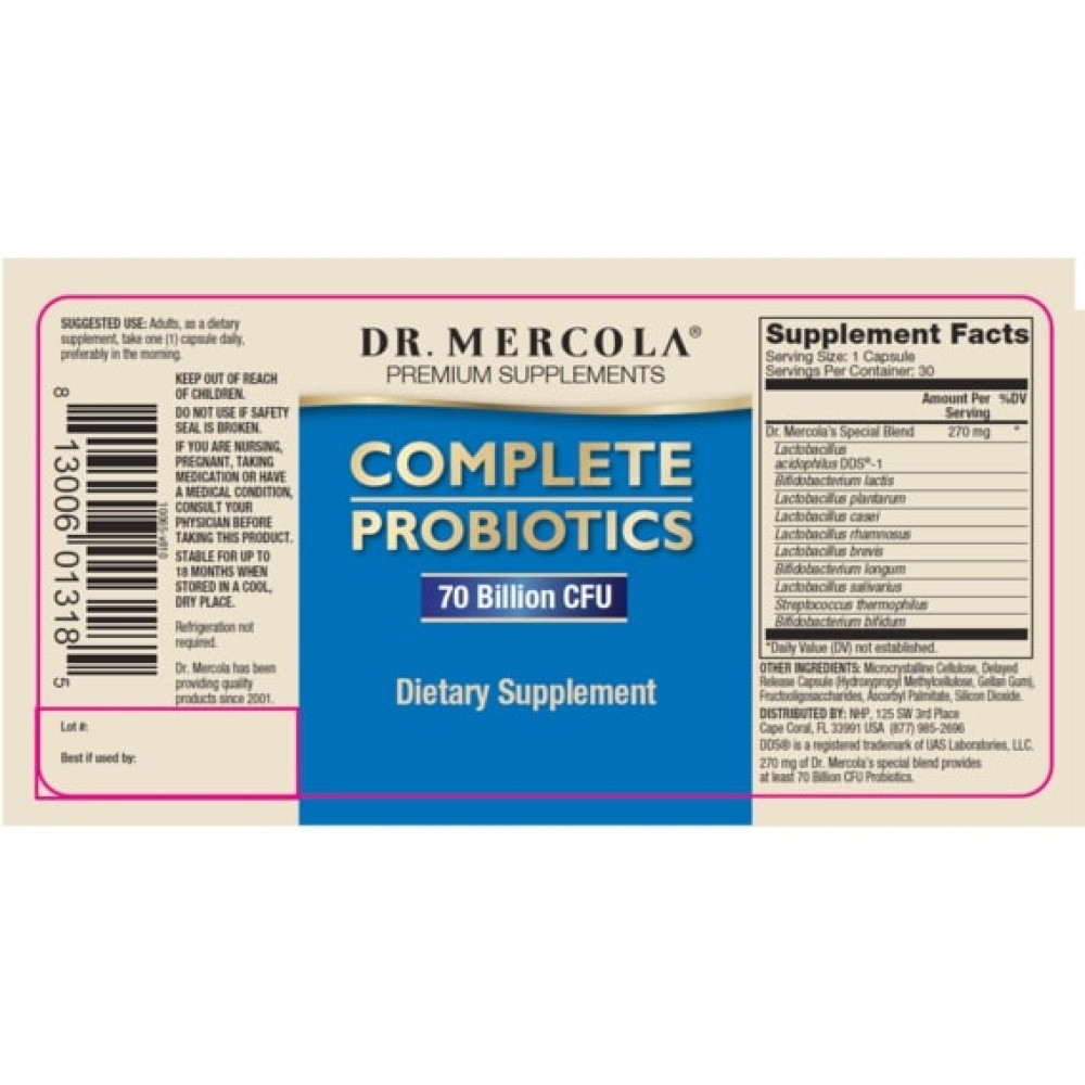 Пробіотик Dr. Mercola Complete Probiotics 90 Caps