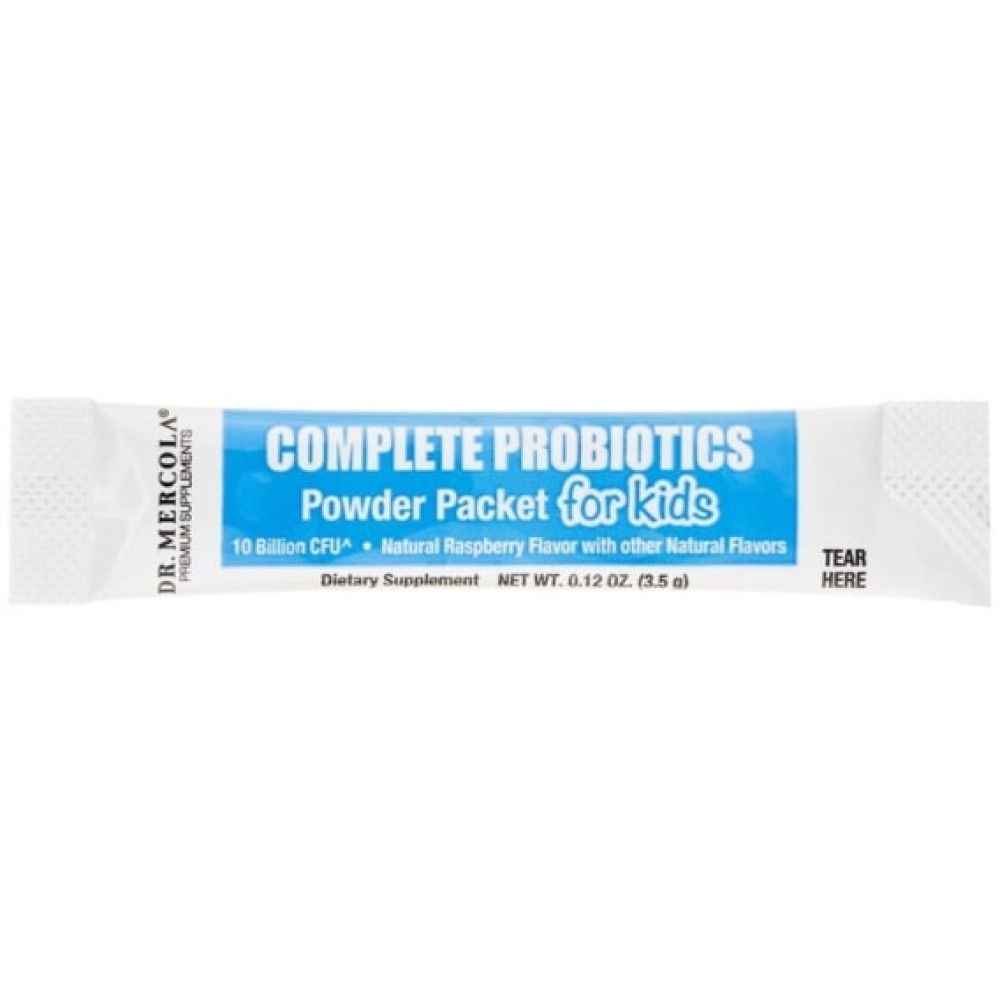 Пробіотик Dr. Mercola Complete Probiotics Powder Packets for Kids 30 packs 3,5 g Natural Raspberry Flavor MCL-01198