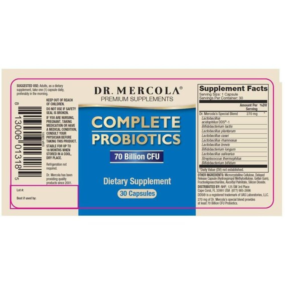 Пробіотик Dr. Mercola Complete Probiotics 30 Caps