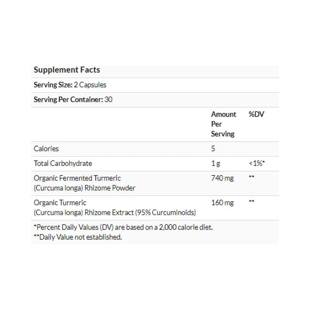 Куркума Dr. Mercola Fermented Turmeric 60 Caps MCL-03236