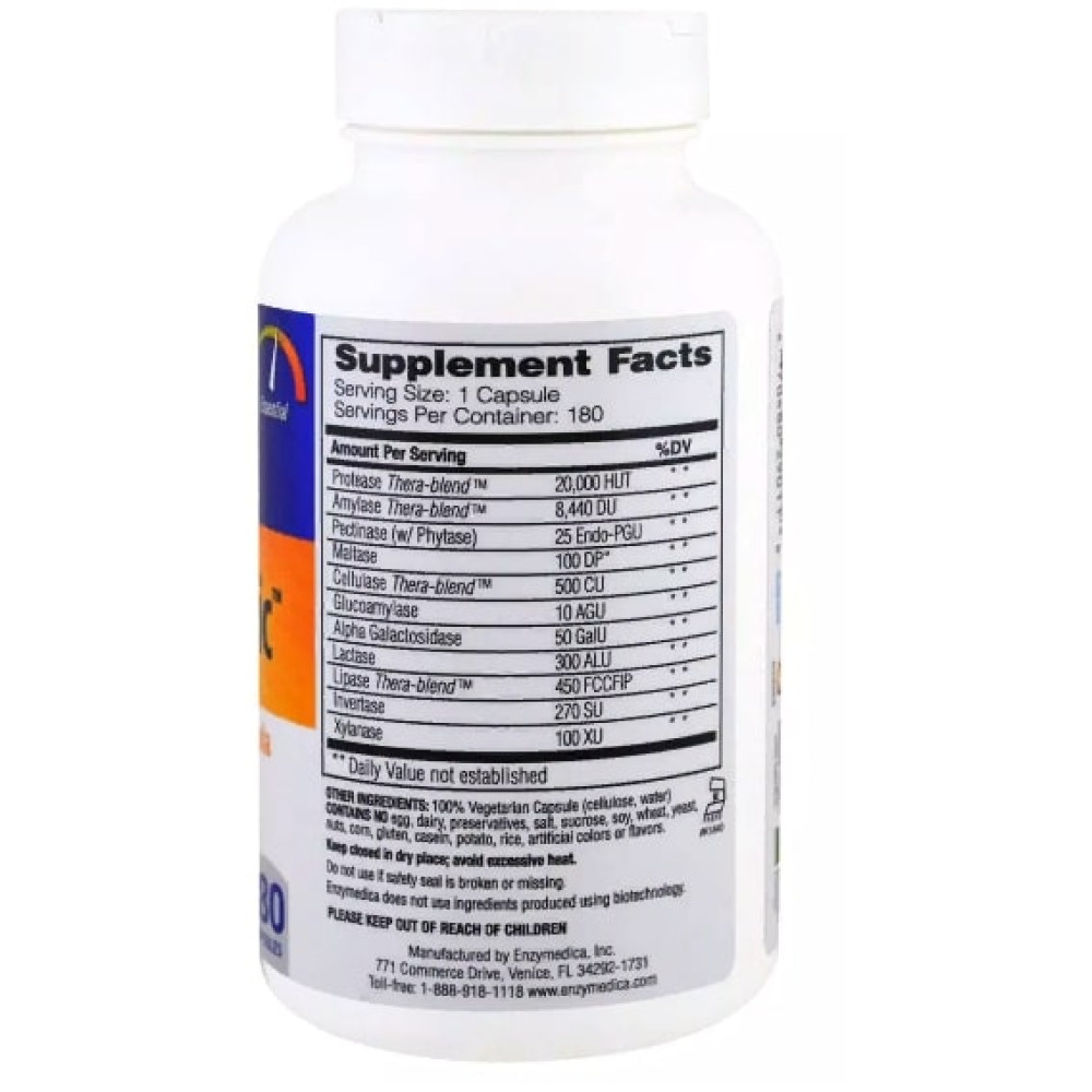 Травні ферменти Enzymedica Digest Basic, Essential Enzyme Formula 180 Caps EZ29011