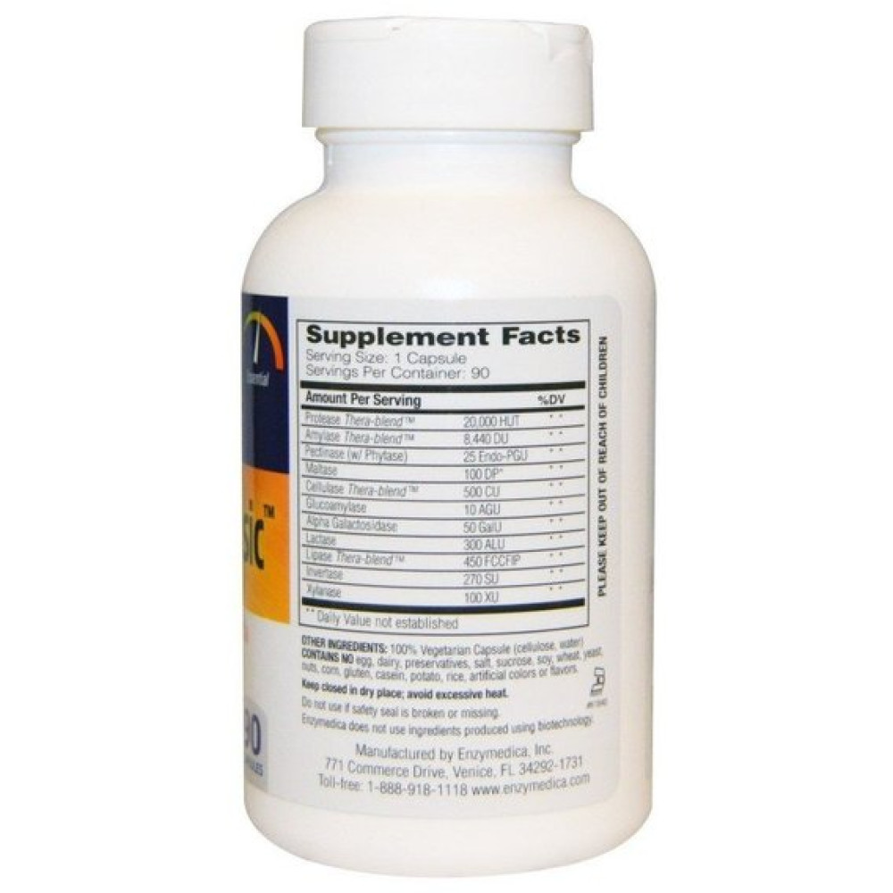 Травні ферменти Enzymedica Digest Basic, Essential Enzyme Formula 90 Caps ENZ-29010