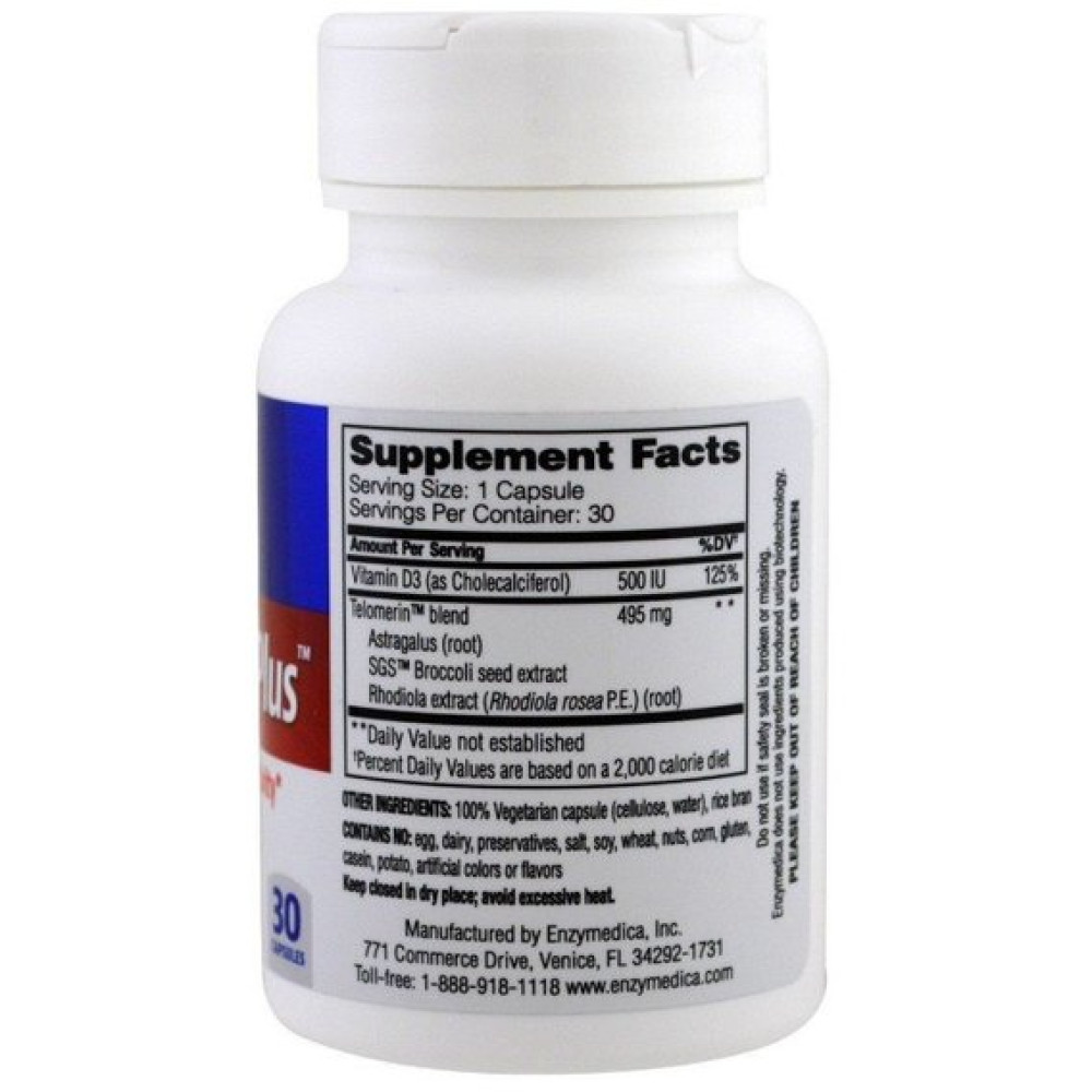 Вітамін D Enzymedica Telomere Plus 30 Caps ENZ-15010