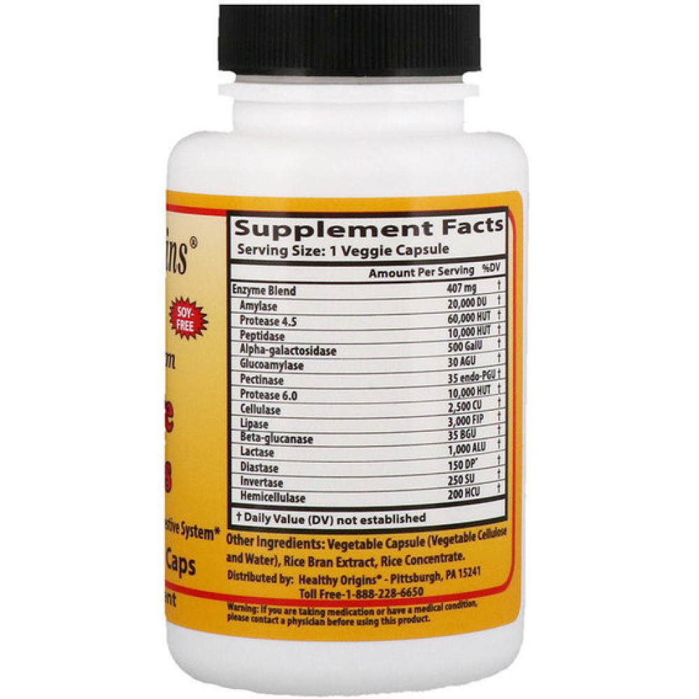 Травні ферменти Healthy Origins Digestive Enzymes 90 Veg Caps