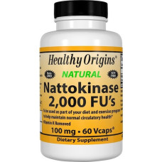 Комплекс для профілактики тиску та кровообігу Healthy Origins Nattokinase 100 mg 60 Caps