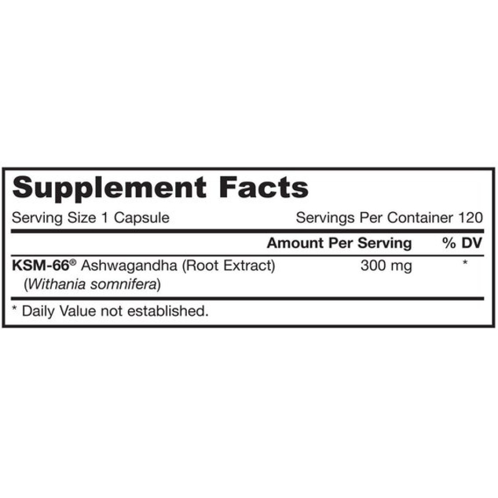 Ашваганда Jarrow Formulas Ashwagandha 300 mg 120 Veg Caps