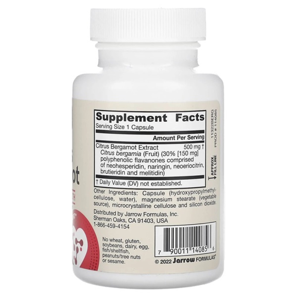 Натуральна добавка для імунітету Jarrow Formulas Citrus Bergamot 500 mg 60 Veg Caps
