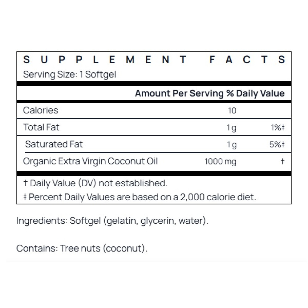 Олія кокосова Jarrow Formulas Coconut Oil Extra Virgin 1000 mg 120 Softgels