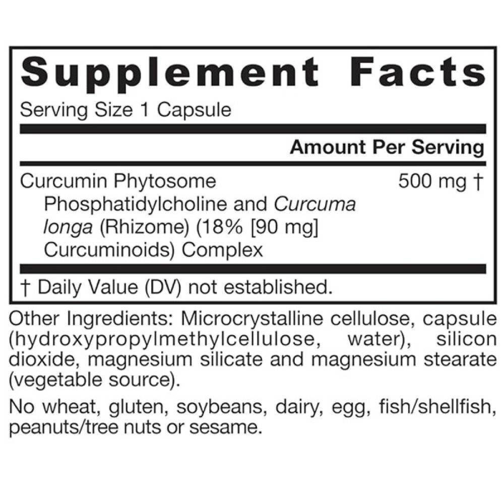 Куркума Jarrow Formulas Curcumin Phytosome Meriva 500 mg 60 Veg Caps