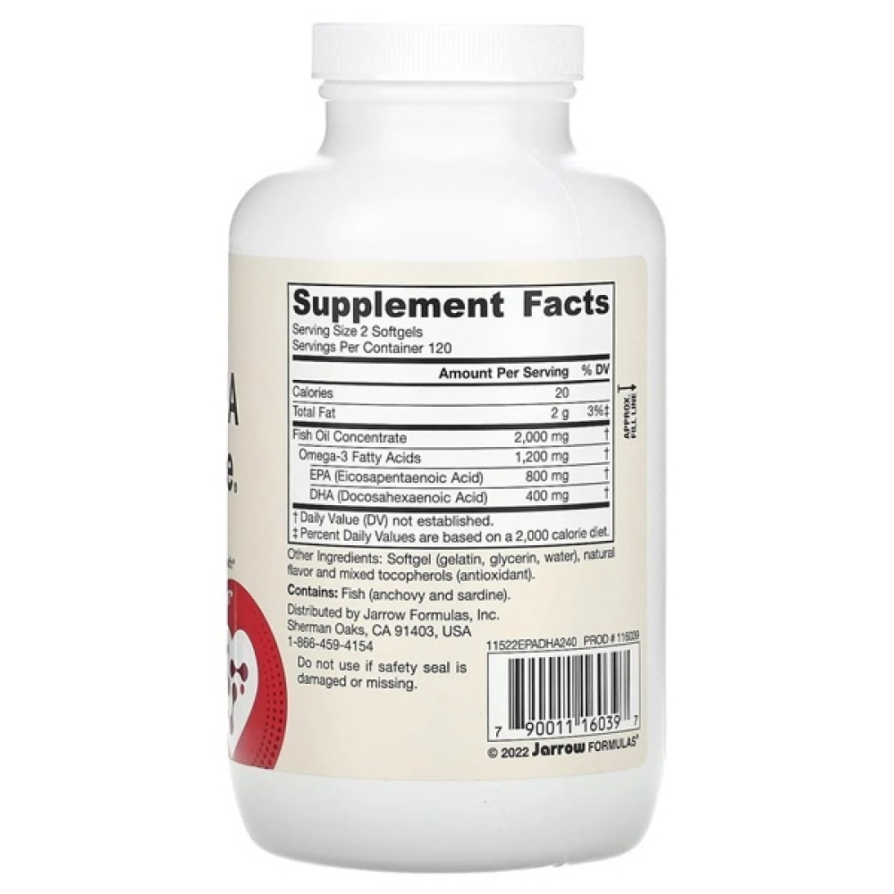 Омега 3 Jarrow Formulas EPA-DHA Balance 240 Softgels